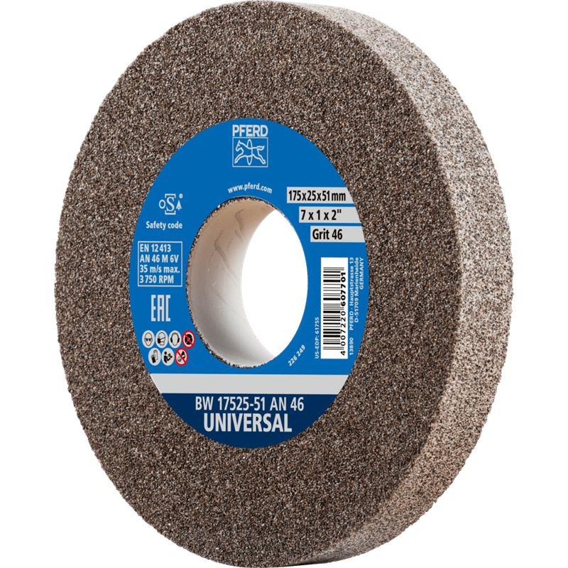 PFERD  Kamień szlifierski Ø 175 x 25 mm otwór Ø 51 mm A46 do uniwersalnych prac szlifierskich