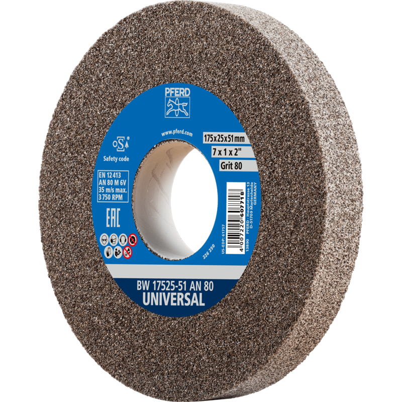 PFERD  Kamień szlifierski Ø 175 x 25 mm otwór Ø 51 mm A80 do uniwersalnych prac szlifierskich