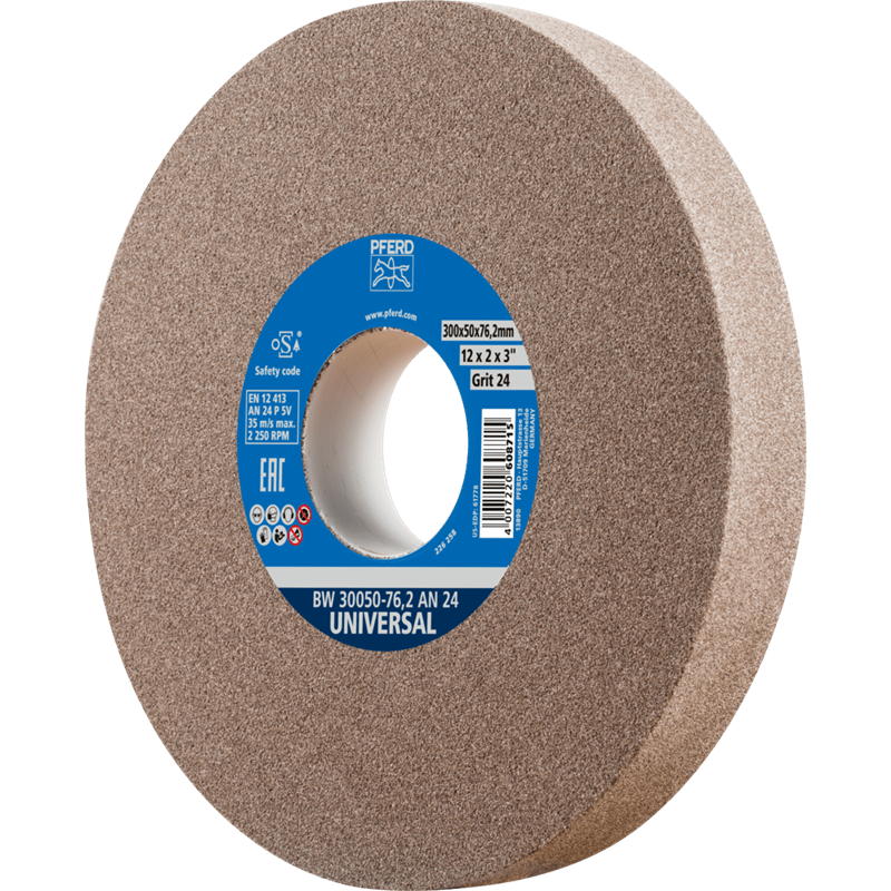 PFERD  Kamień szlifierski Ø 300 x 50 mm, Ø otworu 76,2 mm, A24 do uniwersalnych prac szlifierskich