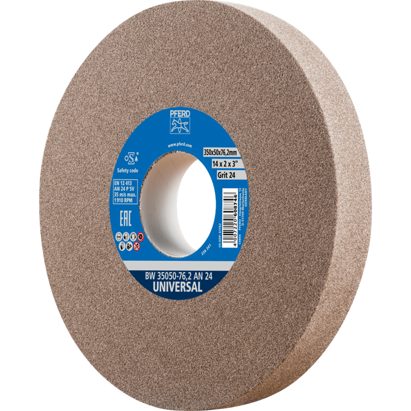 PFERD  Kamień szlifierski Ø 355 x 50 mm, Ø otworu 76,2 mm, A60 do uniwersalnych prac szlifierskich