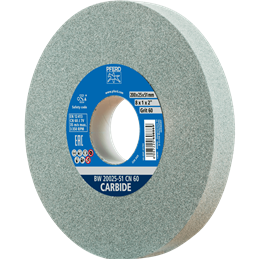 PFERD  Kamień szlifierski Ø 200 x 25 mm otwór Ø 51 mm SiC60 do materiałów twardych, np. stopów twardych