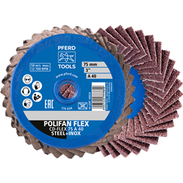 PFERD  COMBIDISC Mini-POLIFAN korundowy CD Ø 75 mm A40 do zastosowań uniwersalnych