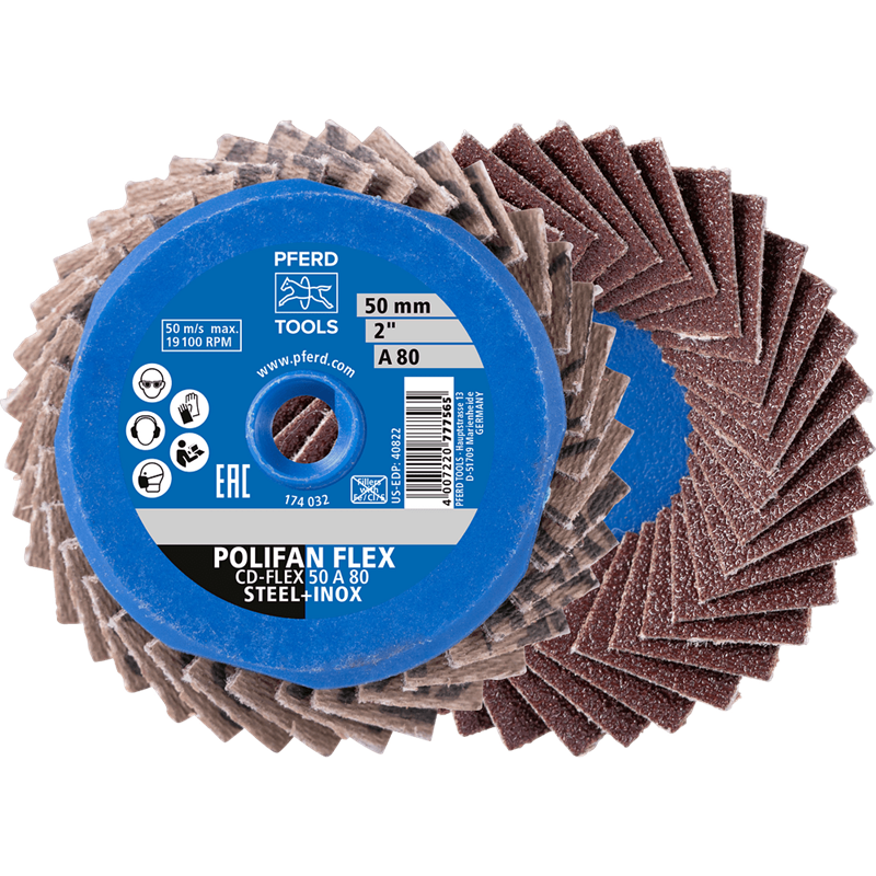 PFERD  COMBIDISC Mini-POLIFAN Korund CDR Ø 50 mm A120 do zastosowań uniwersalnych