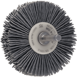 PFERD  Szczotka tarczowa niepleciona INOX-TOTAL RBUIT, Ø 70x15 mm, Ø trzonka 6 mm, włókno SiC Ø 0,90 mm, ziarno 180, osłony z tw