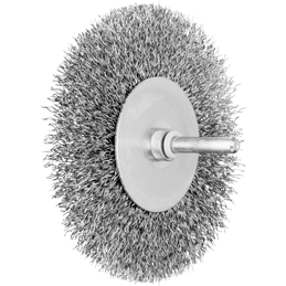 PFERD  Szczotka tarczowa niepleciona RBU Ø100 x 15 mm trzpień Ø6 mm drut stalowy Ø0,30