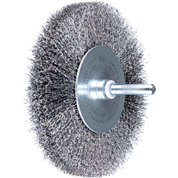PFERD  Szczotka tarczowa niepleciona RBU Ø100 x 15 mm trzpień Ø6 mm drut stalowy Ø0,20