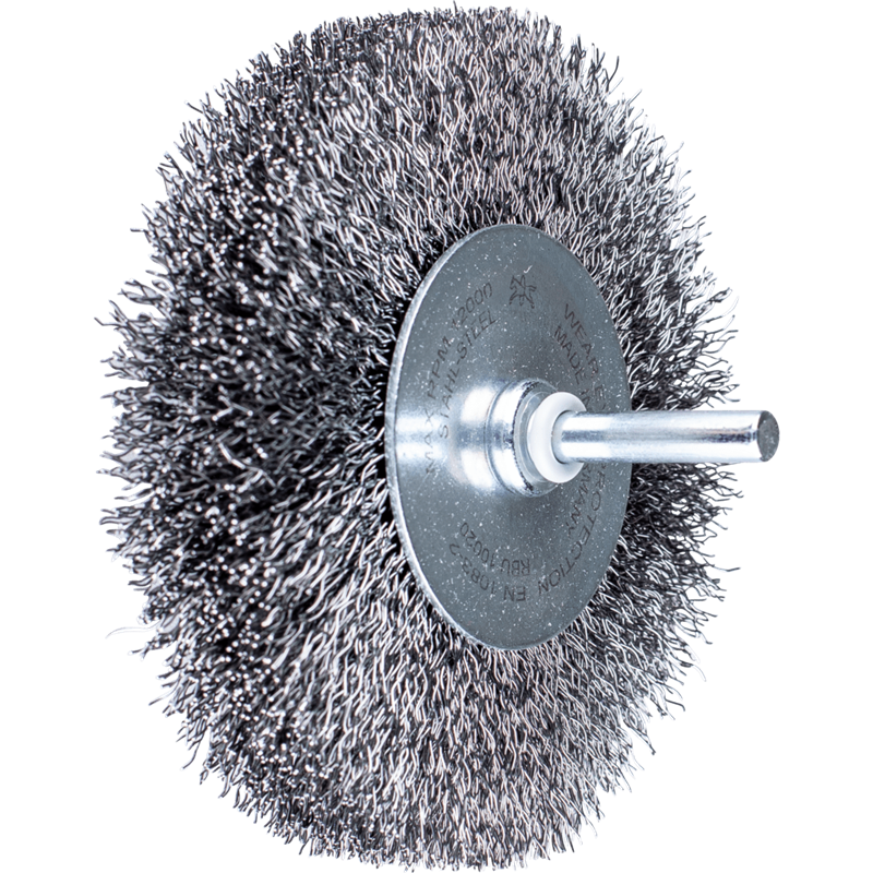 PFERD  Szczotka tarczowa niepleciona RBU Ø100 x 20 mm trzpień Ø6 mm drut stalowy Ø0,30