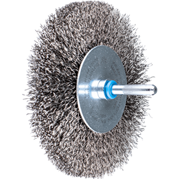 PFERD  Szczotka tarczowa niepleciona RBU Ø100 x 15 mm trzpień Ø6 mm drut ze stali nierdzewnej Ø0,30