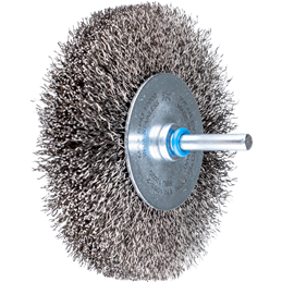 PFERD  Szczotka tarczowa niepleciona RBU Ø100 x 20 mm trzpień Ø6 mm drut ze stali nierdzewnej Ø0,30
