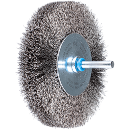 PFERD  Szczotka tarczowa niepleciona RBU Ø100 x 20 mm trzpień Ø6 mm drut ze stali nierdzewnej Ø0,20