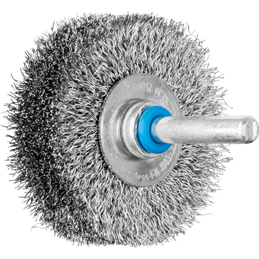 PFERD  Szczotka tarczowa niepleciona POS RBU Ø50 x 15 mm trzpień Ø6 mm drut ze stali nierdzewnej Ø0,20