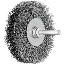 PFERD  Szczotka tarczowa niepleciona POS RBU Ø70 x 15 mm trzpień Ø6 mm drut stalowy Ø0,30