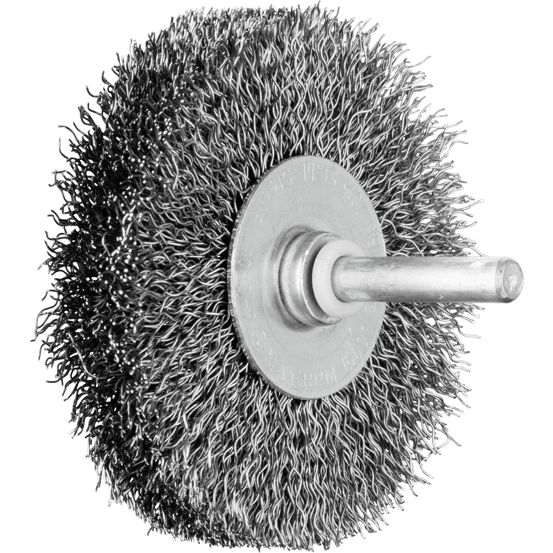 PFERD  Szczotka tarczowa niepleciona POS RBU Ø70 x 15 mm trzpień Ø6 mm drut stalowy Ø0,30