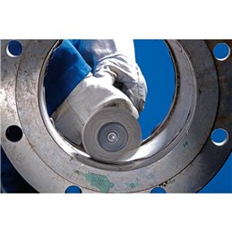 PFERD  Szczotka tarczowa niepleciona POS RBU Ø100 x 10 mm trzpień Ø6 mm drut ze stali nierdzewnej Ø0,30