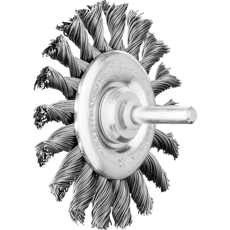 PFERD  Szczotka tarczowa pleciona POS RBG Ø76 x 6 mm trzpień Ø6 mm drut stalowy Ø0,50