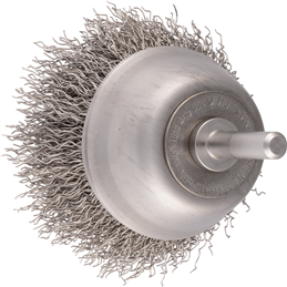 PFERD  Szczotka garnkowa niepleciona INOX-TOTAL RBUIT, Ø 50 mm, Ø trzonka 6 mm, drut ze stali szlachetnej Ø 0,30 mm