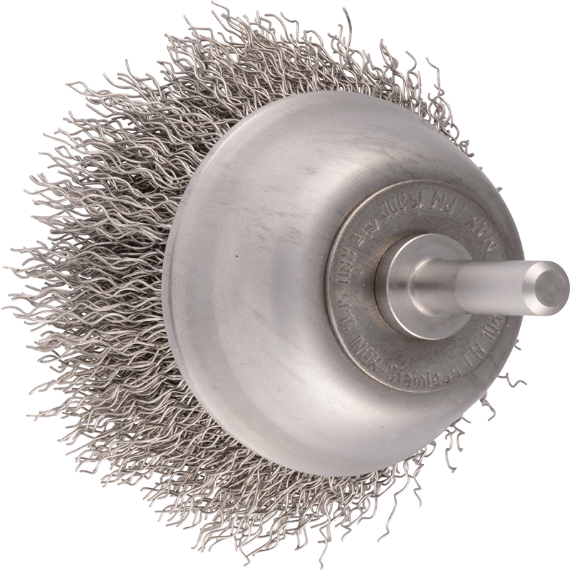 PFERD  Szczotka garnkowa niepleciona INOX-TOTAL RBUIT, Ø 50 mm, Ø trzonka 6 mm, drut ze stali szlachetnej Ø 0,30 mm