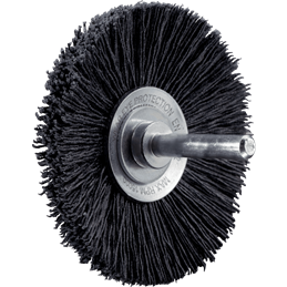 PFERD  Szczotka stożkowa niepleciona KBU Ø 70 x 10 mm trzpień Ø 6 mm włókno CO Ø 0,55 mm ziarno 120, szczotkowanie wsteczne
