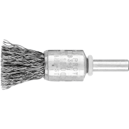 PFERD  Niepleciona szczotka-pędzelek POS PBU Ø15 mm trzpień Ø6 mm drut stalowy Ø0,35