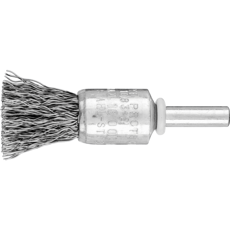 PFERD  Niepleciona szczotka-pędzelek POS PBU Ø15 mm trzpień Ø6 mm drut stalowy Ø0,35