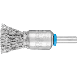 PFERD  Niepleciona szczotka-pędzelek POS PBU Ø15 mm trzpień Ø6 mm drut ze stali nierdzewnej Ø0,35