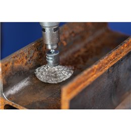 PFERD  Niepleciona szczotka-pędzelek PBU Ø20 mm trzpień Ø6 mm drut stalowy Ø0,50