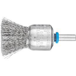 PFERD  Niepleciona szczotka-pędzelek PBU Ø20 mm trzpień Ø6 mm drut ze stali nierdzewnej Ø0,20