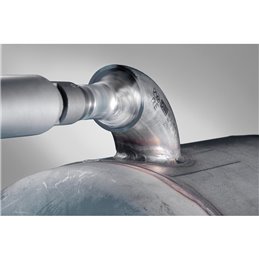 PFERD  Pleciona szczotka-pędzelek z ochroną z tworzywa sztucznego POS PBG Ø19 mm trzpień Ø6 mm drut ze stali nierdzewnej Ø0,35