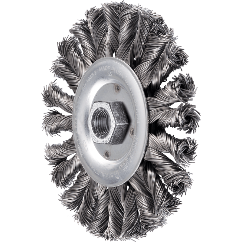 PFERD  POS COMBITWIST szczotka okrągła pleciona RBG HD Ø 125 x 12 mm M14 drut stalowy Ø 0,50 mm do szlifierek kątowych
