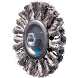 PFERD  POS COMBITWIST szczotka okrągła pleciona RBG HD Ø 125 x 12 mm M14 drut ze stali szlachetnej Ø 0,35 mm do szlifierek kątow