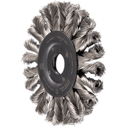 PFERD  POS COMBITWIST szczotka okrągła pleciona RBG HD Ø 125 x 12 x 22,2 mm drut ze stali szlachetnej Ø 0,35 mm do szlifierek ką