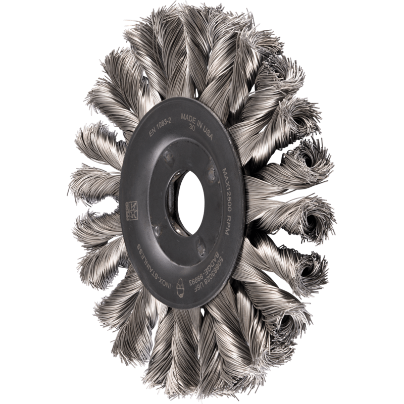 PFERD  POS COMBITWIST szczotka okrągła pleciona RBG HD Ø 125 x 12 x 22,2 mm drut ze stali szlachetnej Ø 0,35 mm do szlifierek ką