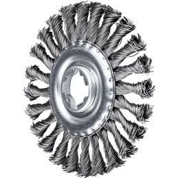 PFERD  Szczotka tarczowa pleciona RBG Ø 125 x 12 otwór 22,2 mm / X-LOCK drut stalowy Ø 0,50 mm do szlifierki kątowej