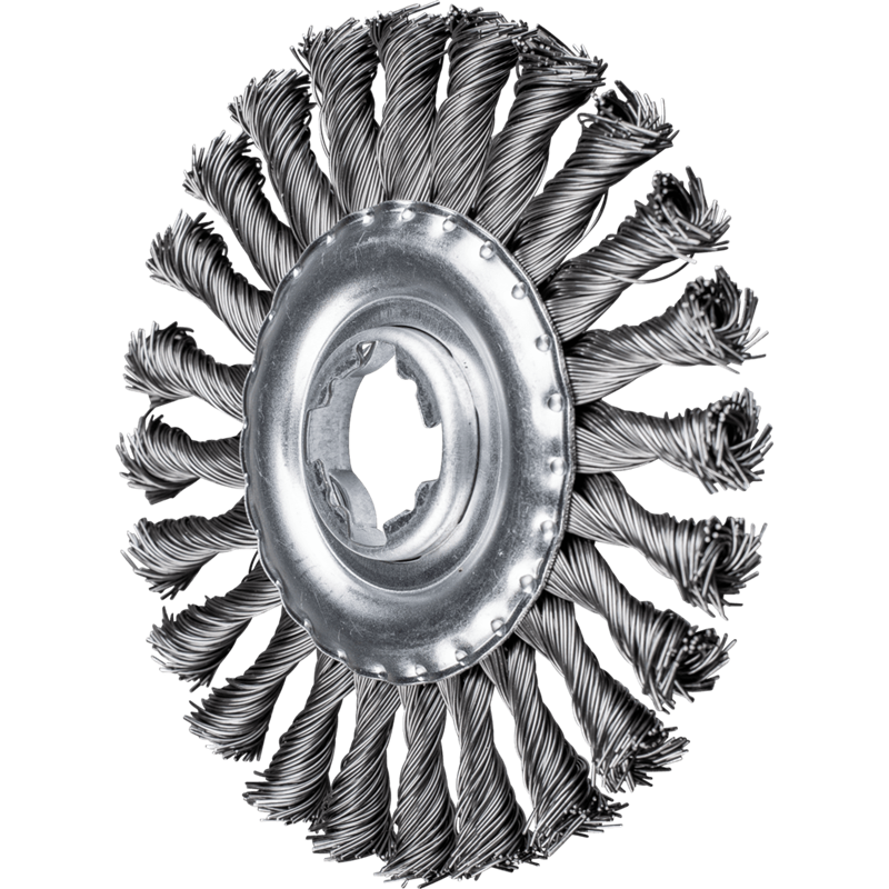 PFERD  Szczotka tarczowa pleciona RBG Ø 125 x 12 otwór 22,2 mm / X-LOCK drut stalowy Ø 0,50 mm do szlifierki kątowej