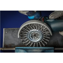 PFERD  Szczotka tarczowa pleciona RBG Ø 125 x 12 otwór 22,2 mm / X-LOCK drut stalowy Ø 0,50 mm do szlifierki kątowej