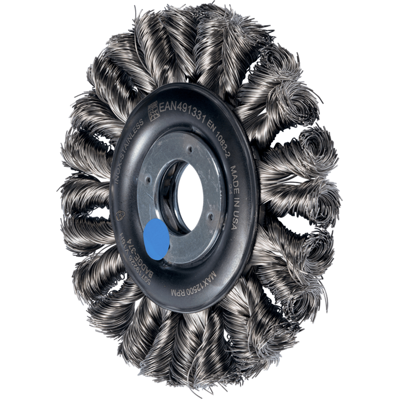 PFERD  POS COMBITWIST szczotka okrągła pleciona RBG HD Ø 115 x 12 x 22,2 mm drut ze stali szlachetnej Ø 0,35 mm do szlifierek ką