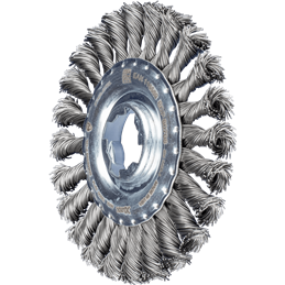 PFERD  Szczotka tarczowa pleciona RBG Ø 115 x 12 otwór 22,2 mm / X-LOCK drut stalowy Ø 0,50 mm do szlifierki kątowej