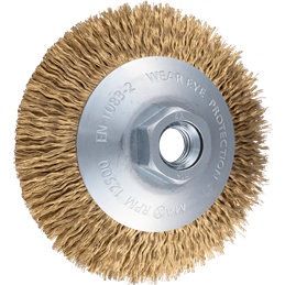 PFERD  Szczotka stożkowa niepleciona KBU, Ø 100 x 10 mm, M14, stalowy drut pleciony mosiądzowany Ø 0,25 mm, do szlifierki kątowe