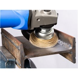 PFERD  Szczotka tarczowa niepleciona TBU Ø 60 mm M14, stalowy drut pleciony mosiądzowany Ø 0,25 mm, do szlifierki kątowej