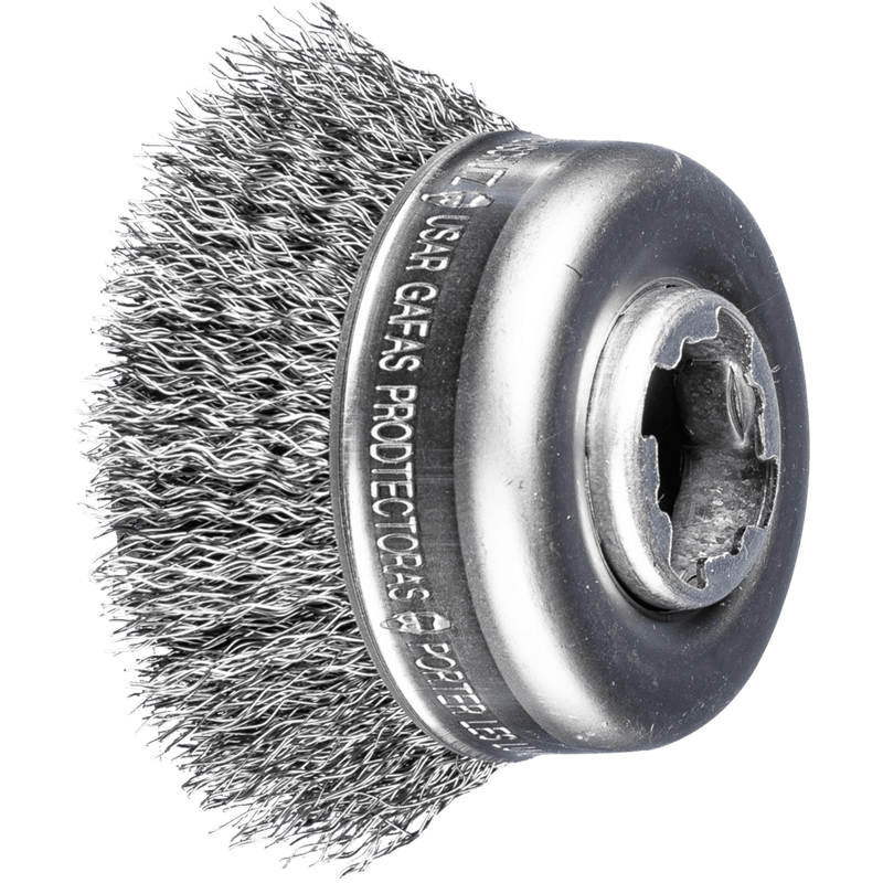 PFERD  Szczotka garnkowa niepleciona TBU Ø60, otwór 22,2 mm/X-LOCK drut ze stali Ø0,30 mm do szlifierki kątowej