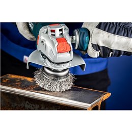 PFERD  Szczotka garnkowa niepleciona TBU Ø60, otwór 22,2 mm/X-LOCK drut ze stali Ø0,30 mm do szlifierki kątowej