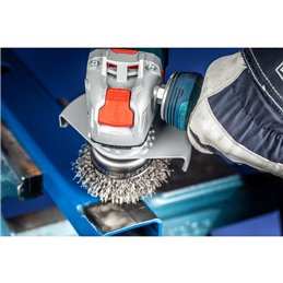 PFERD  Szczotka garnkowa niepleciona TBU Ø60, otwór 22,2 mm/X-LOCK drut ze stali szlachetnej Ø0,30 do szlifierki kątowej