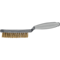 PFERD  Szczotka ręczna z plastikowym korpusem i ergonomicznym uchwytem HBUP 3-rzędowa drut mosiężny Ø0,30