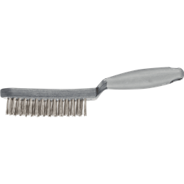PFERD  Szczotka ręczna z plastikowym korpusem i ergonomicznym uchwytem HBUP 3-rzędowa drut ze stali nierdzewnej Ø0,40