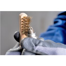 PFERD  Szczotka ręczna do świec zapłonowych HBZ 3-rzędowa drut mosiężny Ø 0,15 mm