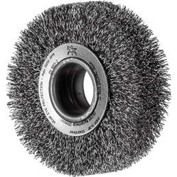 PFERD  POS szczotka okrągła szeroka niepleciona RBU Ø 80 x 20 x różne otwory, drut ze stali szlachetnej Ø 0,15, do szlifierek st