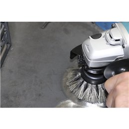 PFERD  Szczotka garnkowa pleciona TBG Ø 65 mm M14 drut ze stali szlachetnej z nasypem diamentowym Ø 0,50 mm ziarno 270