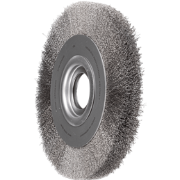 PFERD  Szczotka tarczowa szeroka niepleciona RBU Ø 250 x 30x różne otwory drut ze stali nierdzewnej Ø 0,20 szlifierka stacjonarn
