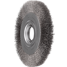 PFERD  Szczotka tarczowa szeroka niepleciona POS RBU Ø 250 x 30x różne otwory drut ze stali nierdzewnej Ø 0,30 szlifierka stacjo