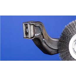 PFERD  Szczotka tarczowa szeroka niepleciona POS RBU Ø 250 x 30x różne otwory drut ze stali nierdzewnej Ø 0,30 szlifierka stacjo